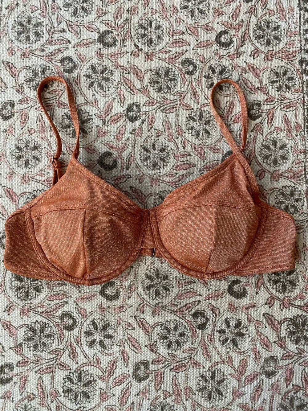 Shimmery Rust Underwire Bikini Top New Condition